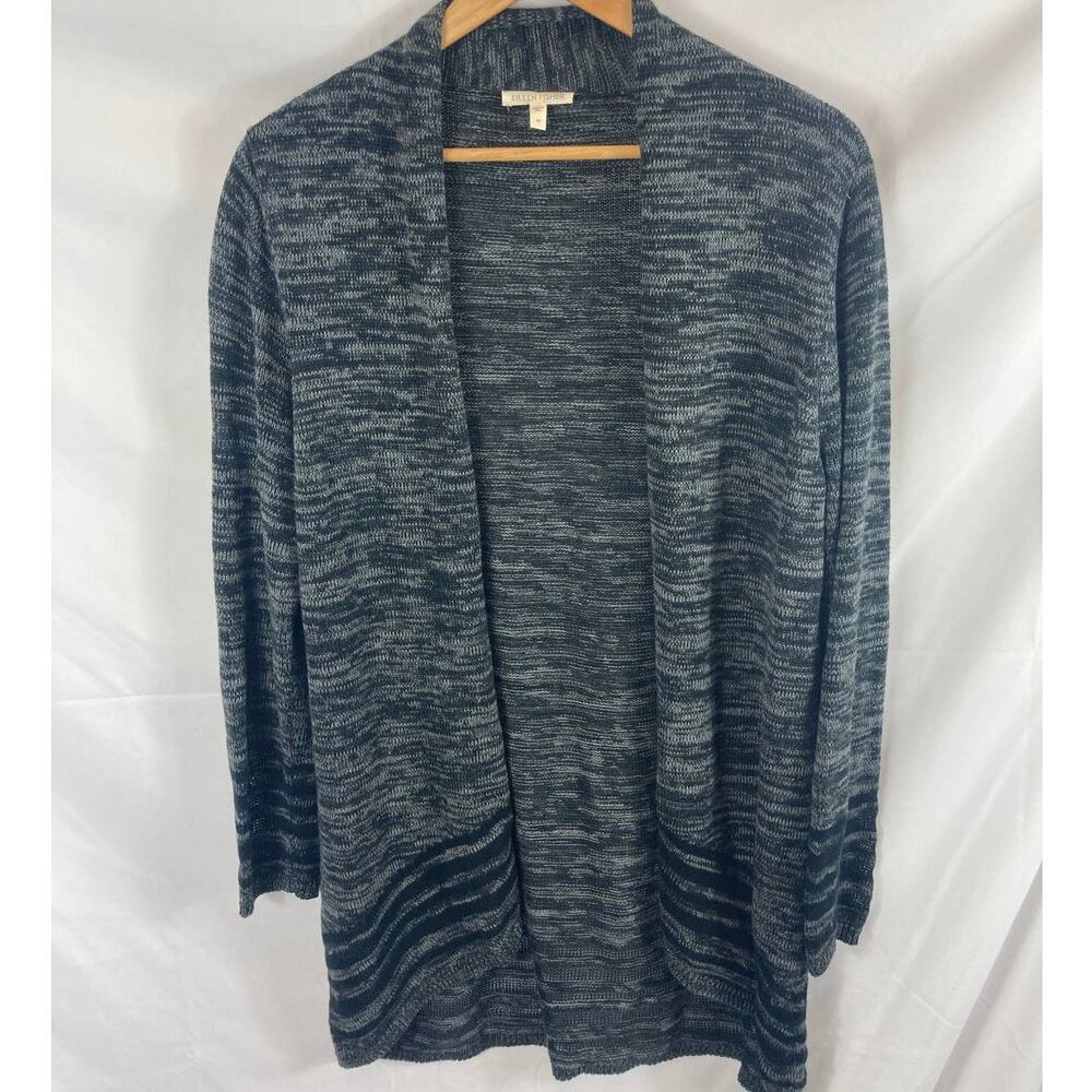 Eileen Fisher organic cotton longline cardigan sweater size medium